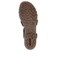 Graue remonte Riemchensandalen R3605-45 mit einem Gummizug sowie griffiger Sohle. Schuh Laufsohle.