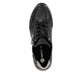 
Glanzschwarze remonte Damen Sneaker D0T03-01 mit einer leichten Sohle mit Keilabsatz. Schuh seitlich schräg