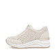 Beige remonte Damen Sneaker Low D0T15-60 mit Reißverschluss sowie Extraweite H. Schuh Außenseite.