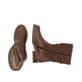 Braune remonte Hochschaftstiefel D0B80-24 mit wasserabweisender TEX-Membran. Schuh von oben, liegend.