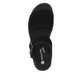 Schwarze remonte Keilsandaletten D1N54-01 mit einem Klettverschluss. Schuh von oben.