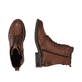 Braune remonte Damen Schnürstiefel D2W80-24 mit einem Reißverschluss. Schuh von oben, liegend.