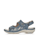 Blaue remonte Riemchensandalen D7647-16 mit Klettverschluss sowie Komfortweite G. Schuh Außenseite.