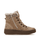 Camelfarbene remonte Damen Schnürstiefel D4A70-20. Schuh Innenseite.