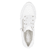 Weiße remonte Damen Sneaker Low D1302-82 mit Reißverschluss sowie Komfortweite G. Schuh von oben.