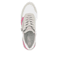 Graue vegane remonte Damen Sneaker D0T01-81 mit einem Reißverschluss. Schuh von oben.