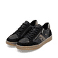 Schwarz-bronzene remonte Damen Sneaker D2C04-03. Schuhpaar seitlich schräg.