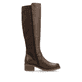 Schokobraune remonte Hochschaftstiefel D1A73-25 mit runder Zierschnalle. Schuh Innenseite.