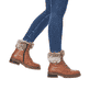 
Zimtbraune remonte Damen Schnürstiefel D0B74-24 mit griffiger Glass-Fibre Sohle. Schuh am Fuß