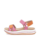 Rosane remonte Riemchensandalen D1J57-31 mit einem Klettverschluss. Schuh Außenseite.