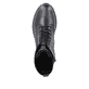 
Tiefschwarze remonte Damen Biker Boots D2278-01 mit einer dämpfenden Profilsohle. Schuh von oben
