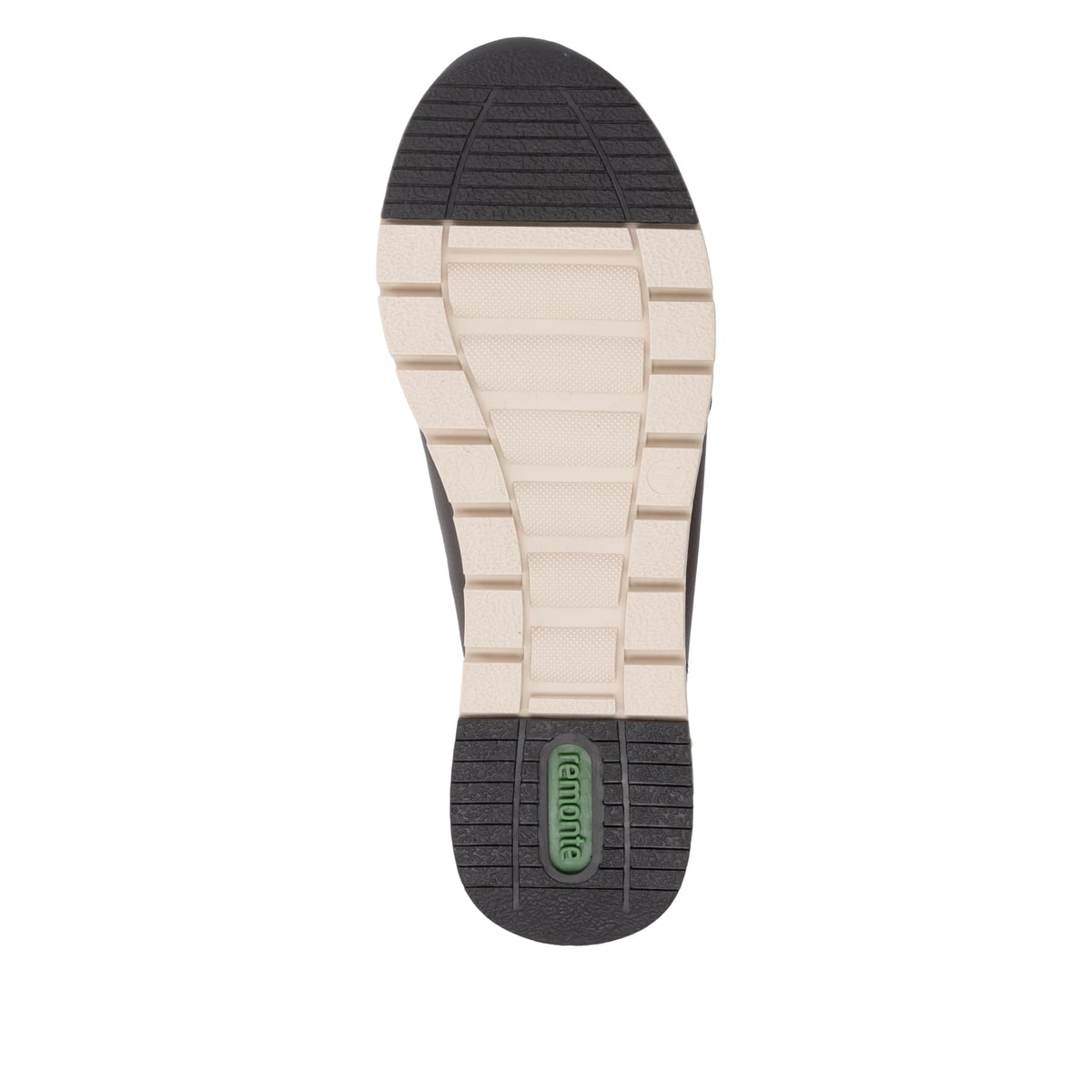 Baskets basses remonte marron femmes R6716-25 avec membrane remonteTEX. Semelle extérieure de la chaussure.