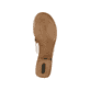 Beige remonte Damen Pantoletten R8759-60 mit einem Gummizug sowie leichter Sohle. Schuh Laufsohle.