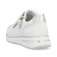Weiße remonte Damen Sneaker Low D1G10-80 mit einem Reißverschluss. Schuh von hinten.