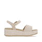 Beige remonte Damen Riemchensandalen D1N50-60 mit Klettverschluss. Schuh Innenseite.