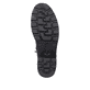 
Mitternachtsschwarze remonte Damen Kurzstiefel D0A78-01 mit einem Blockabsatz. Schuh von hinten