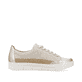 Metallische remonte Damen Sneaker Low D5826-60 mit einem Reißverschluss. Schuh Innenseite.