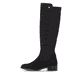 Bottes cuissardes remonte noires femmes D3U70-00 avec fermeture éclair. Côté extérieur de la chaussure.