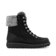 Nachtschwarze remonte Damen Schnürstiefel D0U78-03 mit Flip-Grip Sohle. Schuh Innenseite.