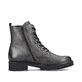 Grüngraue remonte Damen Biker Boots D8671-52 mit Schnürung und Reißverschluss. Schuh Innenseite