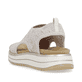 Mehrfarbige remonte Damen Riemchensandalen D1J52-90 mit Elastikeinsatz. Schuh von hinten.