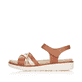 
Karamellbraune remonte Damen Riemchensandalen D2058-24 mit einer Profilsohle. Schuh Außenseite