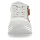 Graue vegane remonte Damen Sneaker D0T01-81 mit einem Reißverschluss. Schuh von vorne.