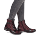 Bottes à lacets remonte rouges femmes D4381-35 avec membrane remonteTEX. Chaussure au pied.