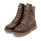 Nussbraune remonte Damen Schnürstiefel D9378-22 mit Flip-Grip Sohle. Schuhpaar seitlich schräg.