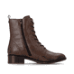 Braune remonte Damen Schnürstiefel D3U71-22 mit einem Reißverschluss. Schuh Innenseite.