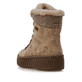 Camelfarbene remonte Damen Schnürstiefel D4A70-20. Schuh von hinten.