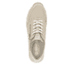 Beige remonte Damen Sneaker Low R6705-61 mit Reißverschluss sowie Komfortweite G. Schuh von oben.