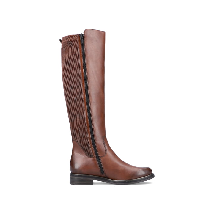 Nussbraune remonte Damen Hochschaftstiefel D8371-25 mit einer flexiblen Profilsohle. Schuh Innenseite