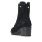 Schwarze remonte Damen Schnürstiefel D2A80-02 mit wasserabweisender TEX-Membran. Schuh von hinten.