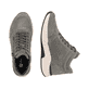 Graue remonte Damen Sneaker D3V71-45 mit wasserabweisender TEX-Membran. Schuh von oben, liegend.