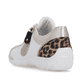 Chaussures à lacets remonte blanches vegan pour femme R3408-83. Chaussure vue de l'arrière.