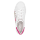 Weiße remonte Damen Sneaker Low D2J00-82 mit Schnürung sowie der Komfortweite G. Schuh von oben.