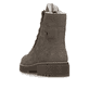 Graue remonte Damen Schnürstiefel D3W70-42 mit wasserabweisender TEX-Membran. Schuh von hinten.