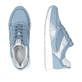 Blauweiße remonte Damen Sneaker D2G11-12 mit Reißverschluss sowie Komfortweite G. Schuh von oben, liegend.