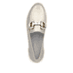Metallische remonte Damen Loafer D2G02-90 mit Gummizug sowie der Komfortweite G. Schuh von oben.