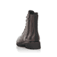Rote remonte Damen Biker Boots D8671-35 mit markanten Ösen sowie Reißverschluss. Schuh von hinten.