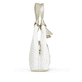 Sac à main remonte Q0720-82 blanc avec effets métalliques et fermeture éclair. Côté droit.