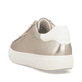 Metallische remonte Damen Sneaker Low D2J00-90 mit einer Schnürung. Schuh von hinten.