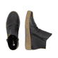 Schwarze remonte Damen Kurzstiefel D1T73-00 mit wasserabweisender TEX-Membran. Schuh von oben, liegend.