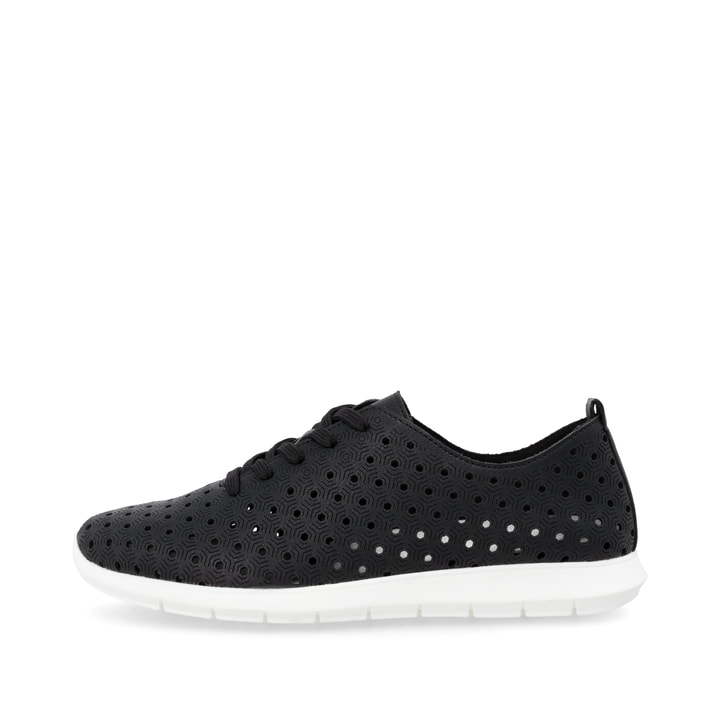 Schwarze remonte Damen Schnürschuhe R7101-00 mit der Komfortweite G. Schuh Außenseite.