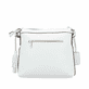 remonte Damen Handtasche Q0627-00 in Glanzschwarz aus Kunstleder mit Überschlag und Reißverschluss. Handtasche getragen.