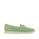 Grüne remonte Damen Loafer D2F00-52 mit Gummizug sowie gepolsterter Einlegesohle. Schuh Innenseite.