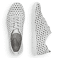 Weiße remonte Damen Schnürschuhe R7101-80 mit der Komfortweite G. Schuh von oben, liegend.
