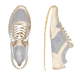 Metallische remonte Damen Sneaker Low D2G03-90 mit einer Schnürung. Schuh von oben, liegend.