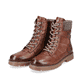 Nussbraune remonte Damen Schnürstiefel D9378-22 mit Flip-Grip Sohle. Schuhpaar seitlich schräg.